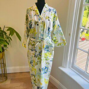 BRAND NEW Hand Block Print Bath Robe  Woman Night Gown Kimono dressing gown